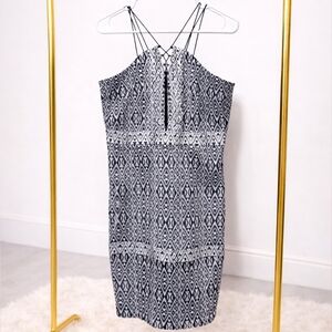 Gianni Bini Medium Black and White Strapless Dress